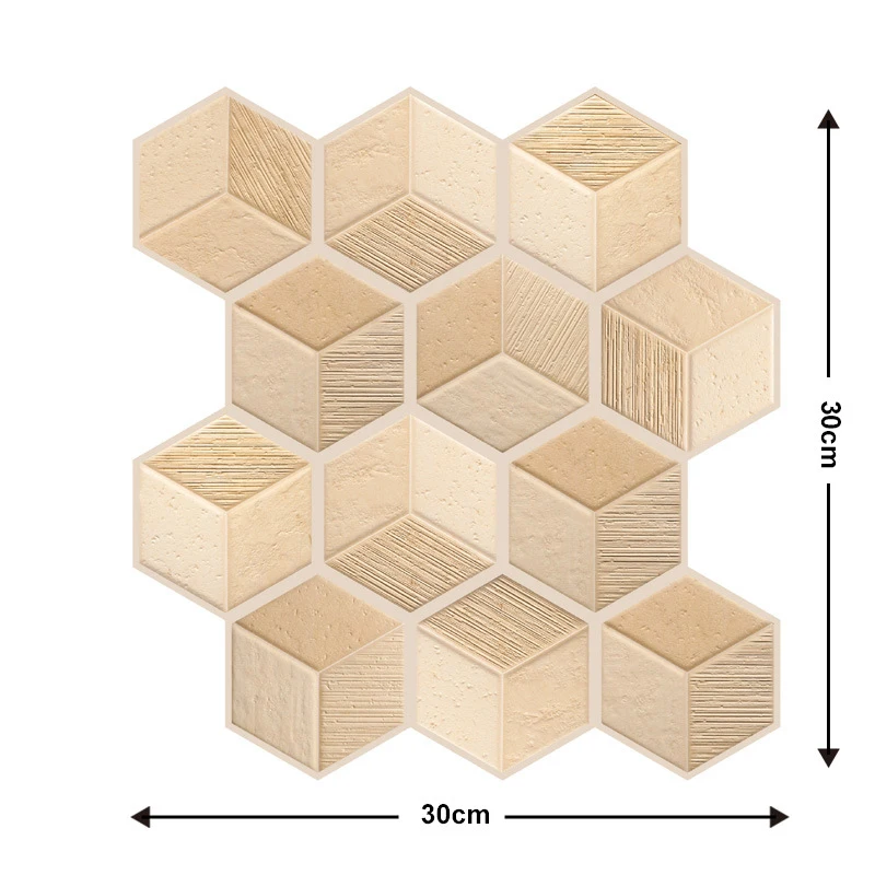 Настенные Стикеры с шестигранным дизайном водонепроницаемые влагостойкие 3D
