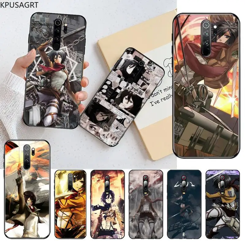 

Anime Attack On Titan Mikasa Arkman Phone Case for Redmi Note 9 8 8T 8A 7 6 6A Go Pro Max Redmi 9 K20 K30 Pro
