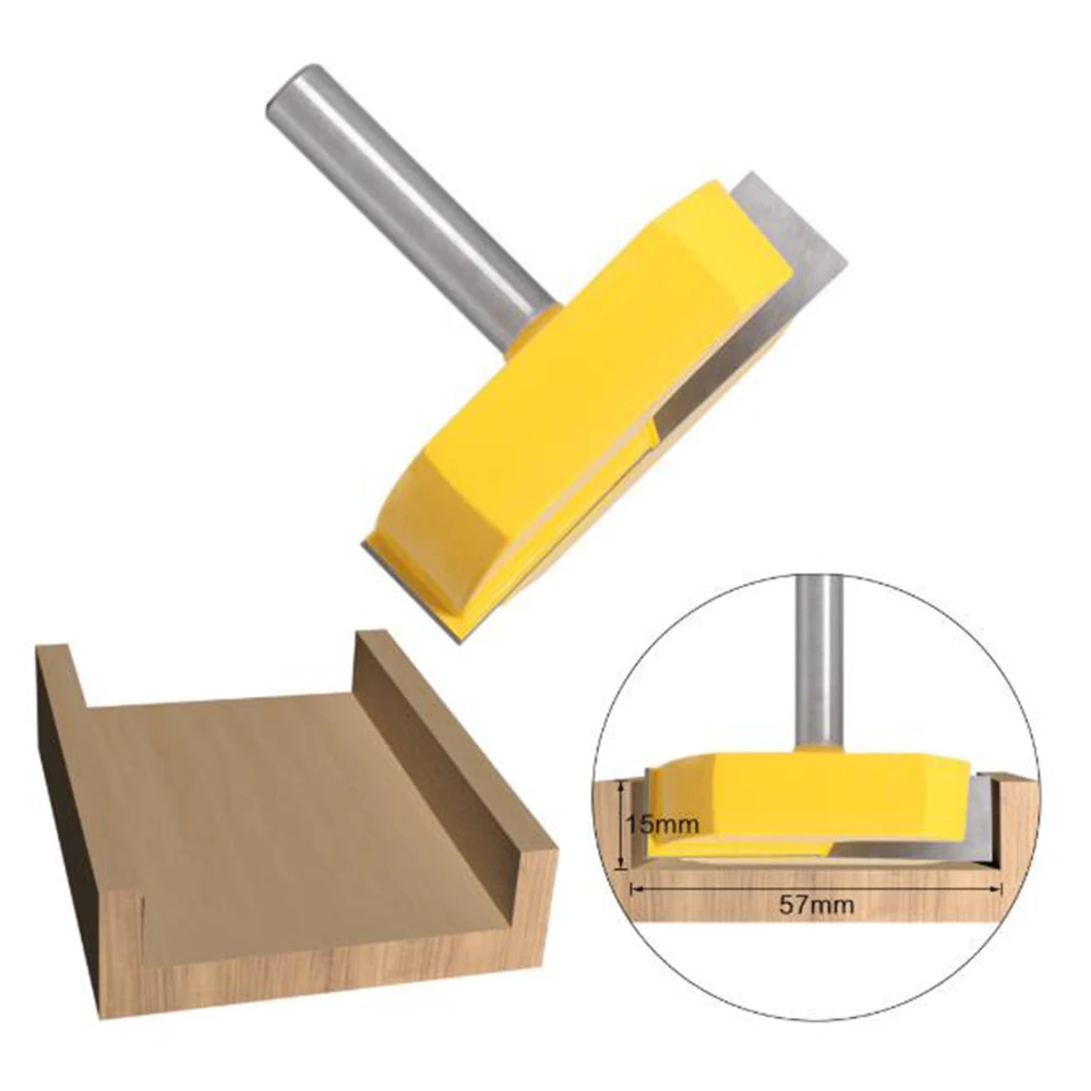 

1/2Inch Milling Cutter Shank Bottom Cleaning Router Bit Woodworking Clean Tool
