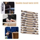 Набор спиральных сверл, комплект из 10 двухсторонних высокоскоростных стальных насадок с прочным кобальтовым покрытием, для работ по дереву и металлу