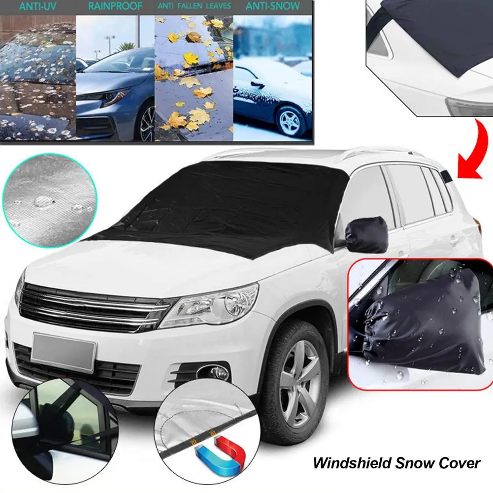 

Winter Car Front Windshield Snow Cover Ice Removal Wiper Visor Protector Sunshade Antifreeze Protective Cover Car Snow Block