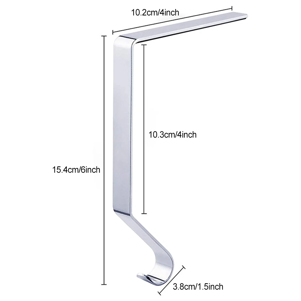 

5pcs Home Decor Smooth Metal Hanging Universal Garden Fireplace Hook Space Saving Christmas Party Living Room Solid Heavy Duty