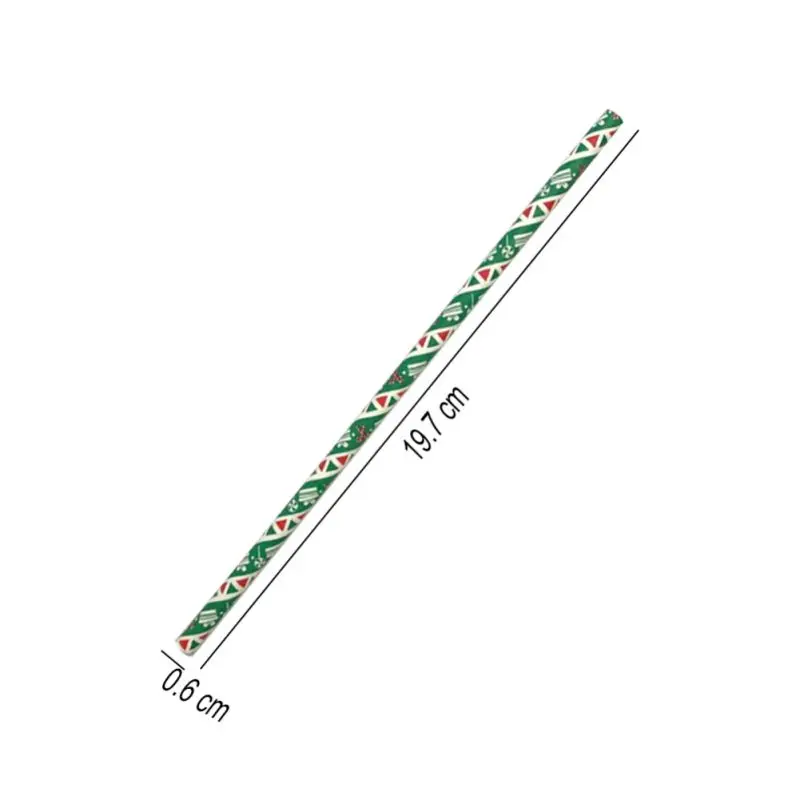25PCS Disposable Drinking Straws Christmas Design Biodegradable Paper For Holiday Wedding Birthday Party Supplies | Дом и сад