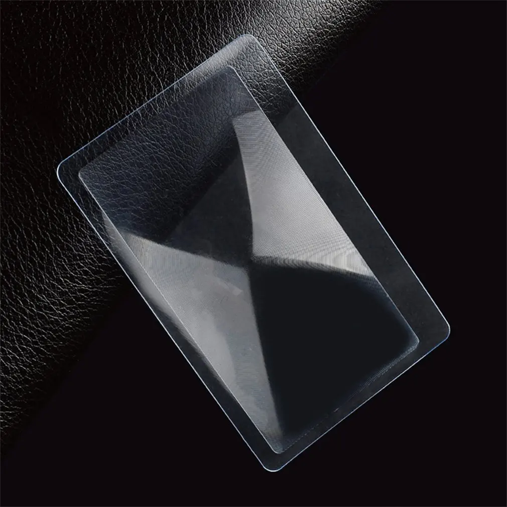 2 шт. карманная Кредитная карта Размер Лупа 3x увеличительная линза Френеля для