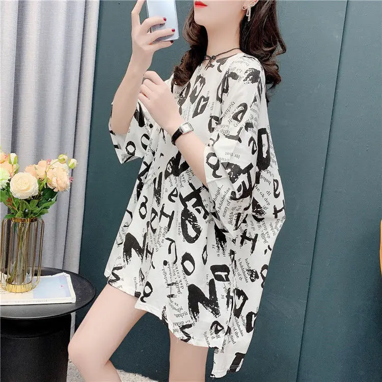 

Fashionable foreign style short sleeve T-shirt women's summer 2021 new large size minority age reduction jacket