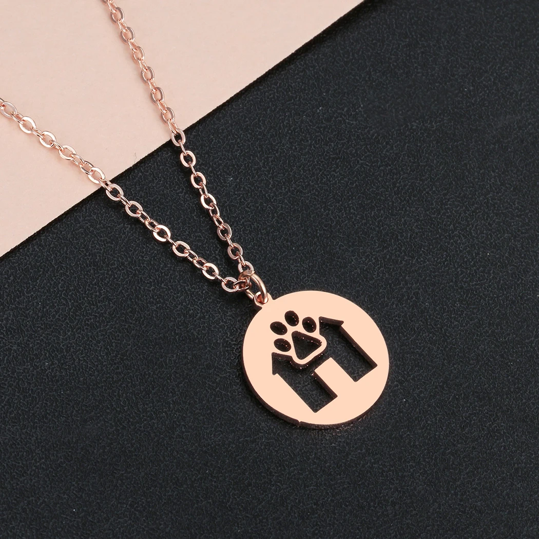 Модное ожерелье Kinitial с изображением лап ювелирные изделия лапы собаки питомца