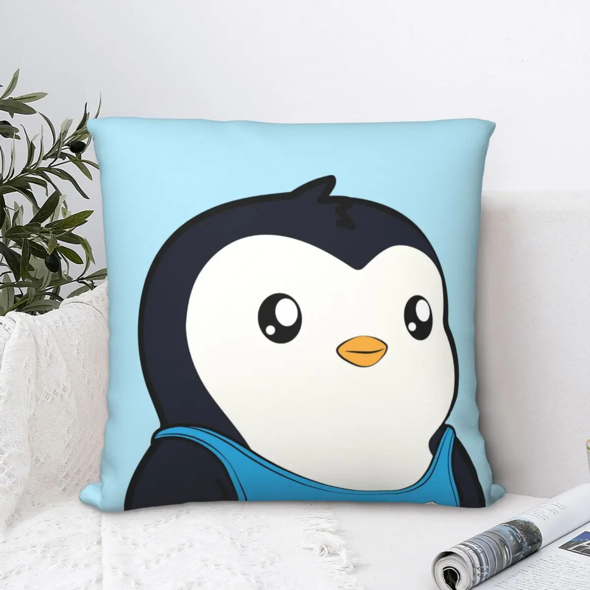 

Милый чехол для подушки Pudgy Penguins Art Short Plus, наволочки для дома, дивана, стула, декоративный рюкзак