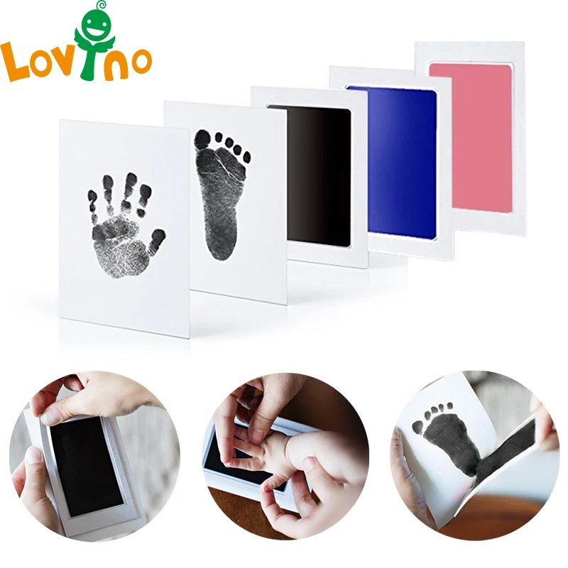 

Safe Non-toxic Baby Footprints Handprint No Touch Skin Inkless Ink Pads Kits for 0-6months Newborn Pet Dog Paw Prints Souvenir