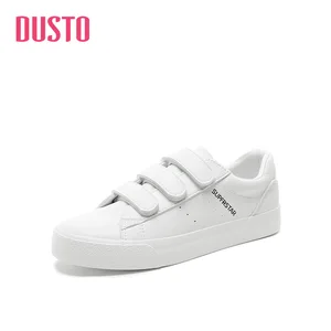 Dusto2022 new spring leisure low heel flat bottomed round head breathable hole  small white shoes board shoes women
