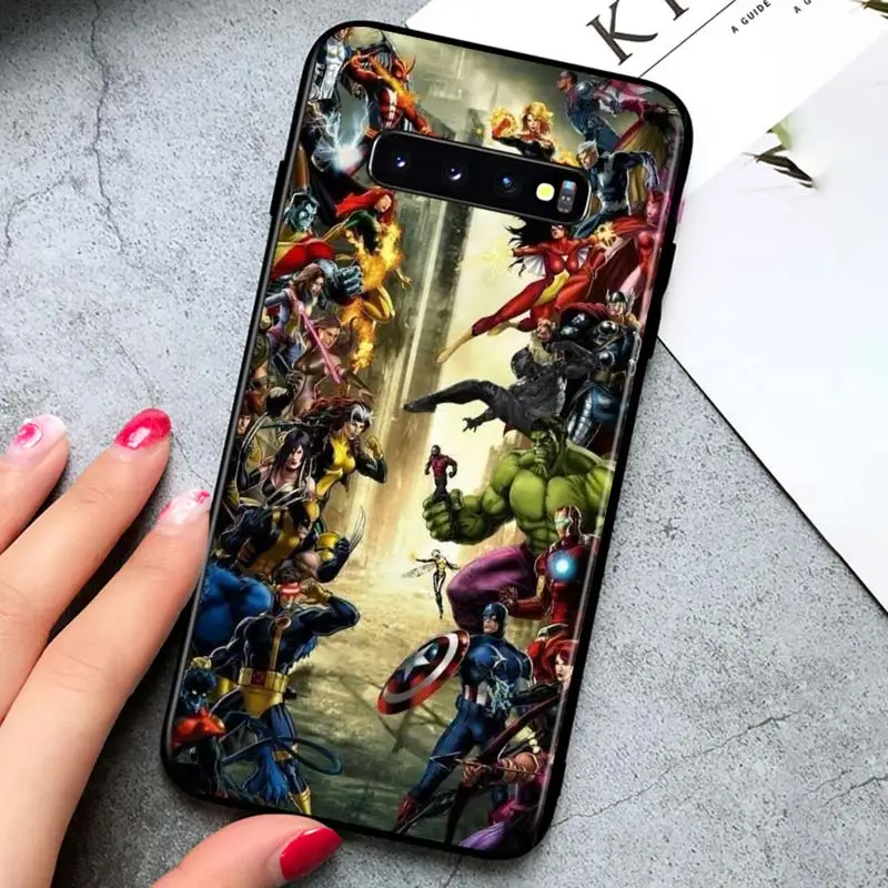 

Marvel Avengers hero for Samsung Galaxy S21 Ultra Plus Note 20 10 9 8 S10 S9 S8 S7 S6 Edge Plus Black Soft Phone Case