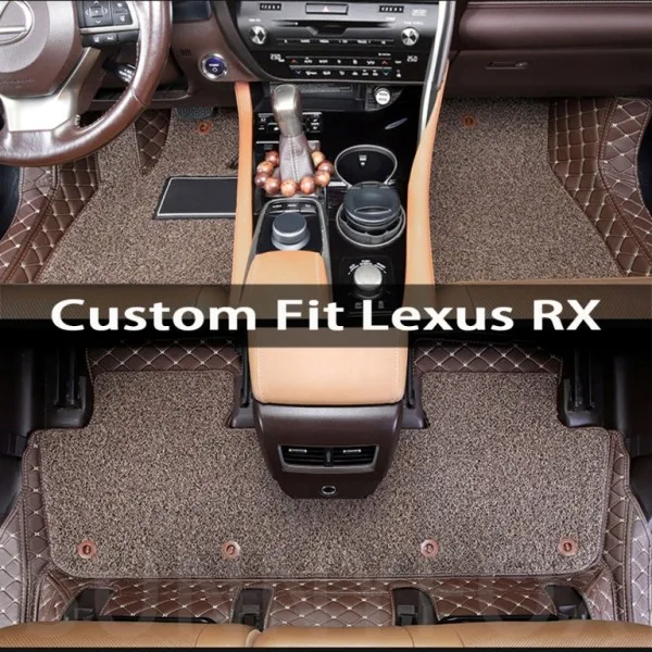 Coffee A Настоящие коврики для Lexus RX Class RX300 RX350 RX350L RX450h RX450hL 6D полный охват автомобильные коврики для багажника - Название цвета: Coffee A