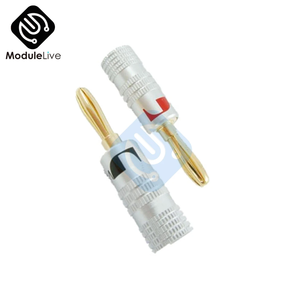 Позолоченный аудиоразъем 24K для динамика НАКАМИЧИ Банановый штекер из чистой