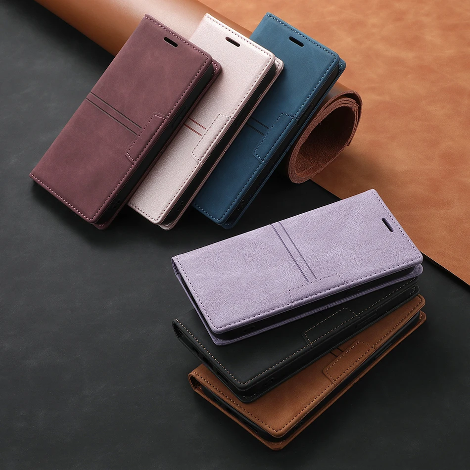 

Leather Wallet Phone Case For Samsung Galaxy A91 A82 A81 A72 A71 A70 A52 A51 A50 A42 A41 A40 A32 A31 A30 A6 Flip Card Slot Cover