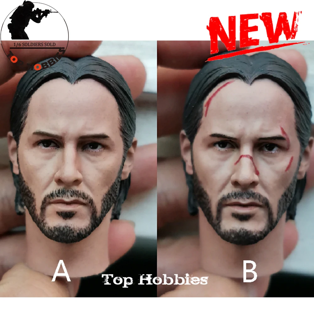 1:6 масштаб ActionFigureAccessories Нормальный/поврежденный Ed 1/6 Keanu Ривз Мужская резьба по