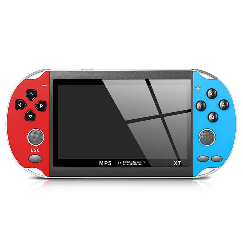E X7 Ретро игровой Набор для psp двойной рокер игровой автомат 4,3 дюймов Большой экран 64 бит 8 г памяти GBA с Bulit в 200 игр - Цвет: E