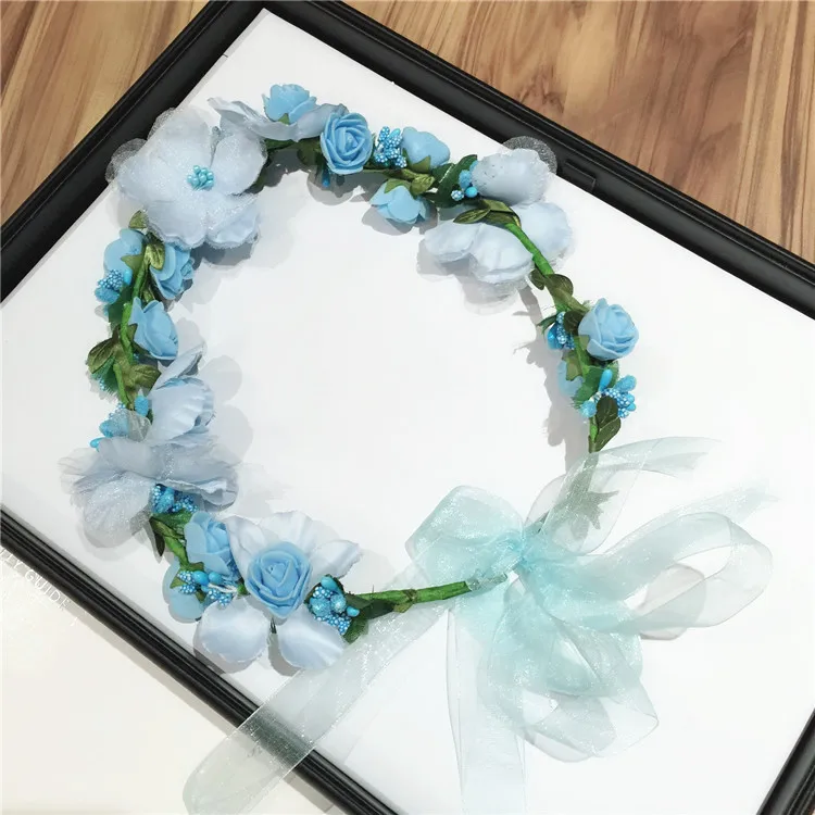 Свадебный веночек пляжная одежда с цветком Повязка на голову Цветочная