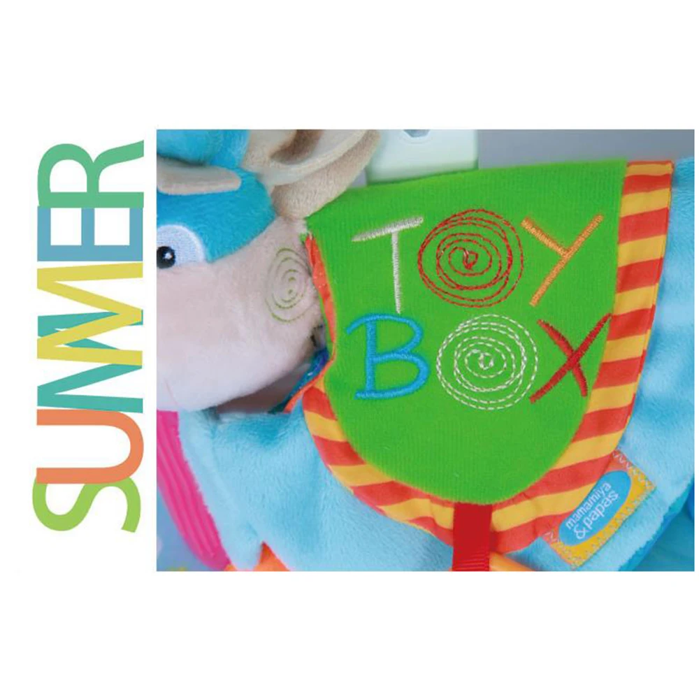 

Newborn Baby Happy Study Donkey Toys Cloth Book Intelligence Early Education Soft Animal Cloth Book Educate Baby Toys