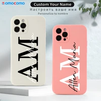 lover custom couple name phone case for iphone 11 12 13 pro max xs xr 7 8p personalized colorful original silicone apple cover