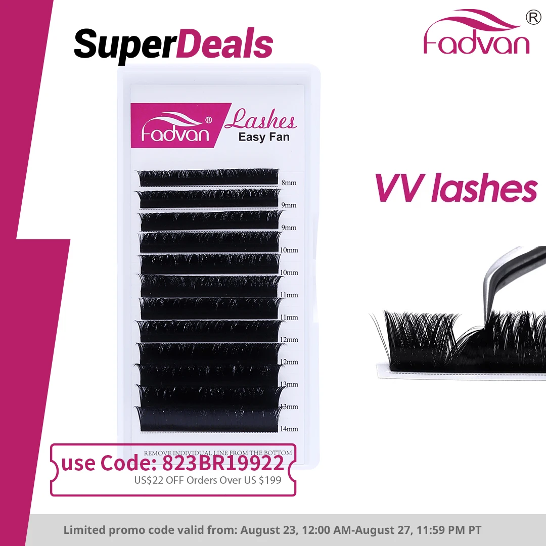 Легкое удлинение ресниц VV автомобильные вееры легкие для веерные ресницы