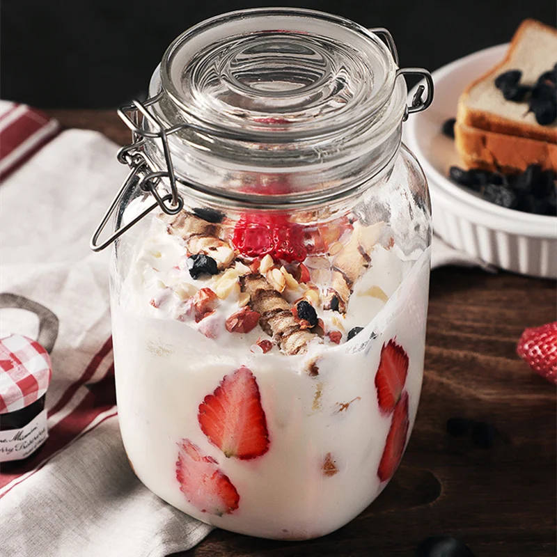 500 1500 мл герметичная стеклянная банка для еды бутылка специй Чай Кофе в зернах