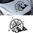 40*32,4 см Автомобильная виниловая наклейка с компасом инновационная Веселая навигация 4x4 внедорожная Водонепроницаемая Солнцезащитная ПВХ наклейка аксессуары