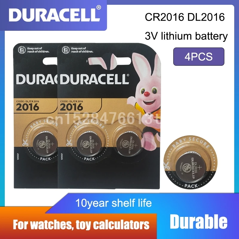 4 шт. оригинальные батарейки для часов DURACELL cr2016 3 в cr 2016|Часовые батарейки| |