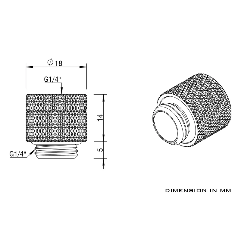 Barrow G1/4 &quot13 мм 360 Roatry Extender штекер гнездо белый черный серебристый PC водяное