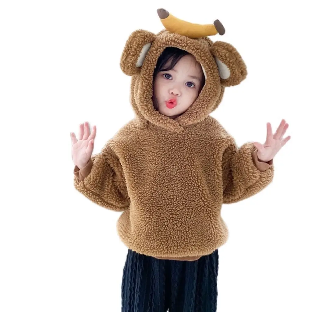 

Cartoons Thicken Hooded Pullover Cotton Kids Spring Autumn Boys' /Girls' Hoodies Sweatshirts Tops Bottoming Children Clothes Hi