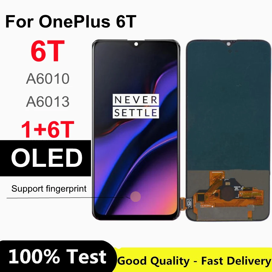 

6.41" OLED For Oneplus 6T LCD Display+Touch Screen Digitizer Assembly for One plus 6T A6010 A6013 LCD screen