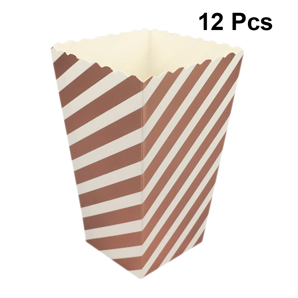 12 шт. бумажные коробки для попкорна чипсы попкорн мешочки принадлежности