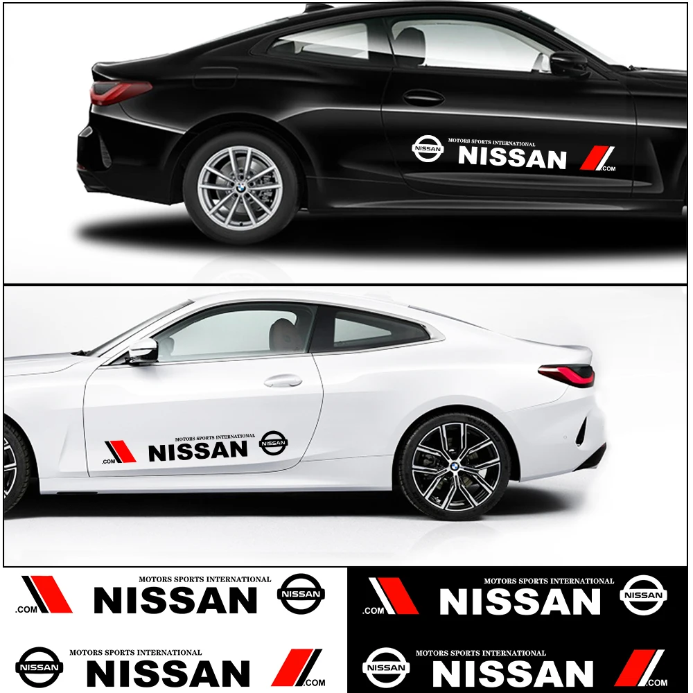 2PCS Car Styling Door Side Sticker Waterproof PVC Body Decals For Nissan Altima Sentra X-trail Rogue Maxima Altura 350Z Qashqai |