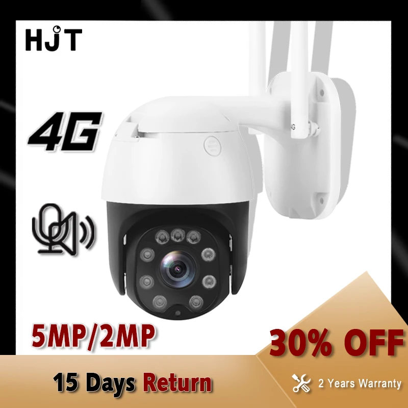 HJT PTZ 4G IP камера 2MP/5MP Full color ночное видение аудио Водонепроницаемая наблюдения