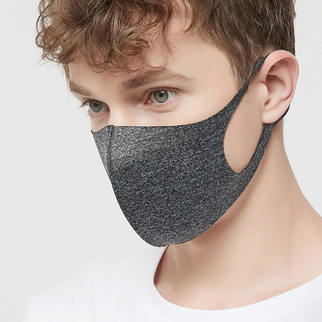 Летняя маска для лица черная рта многоразовая моющаяся классный шелк дышащая