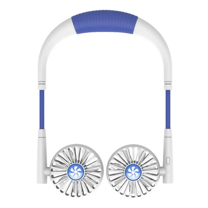

1Set USB Rechargeable Hands-free Hanging Neck Fan 3 Speed Adjustable Air Cooler PXPA