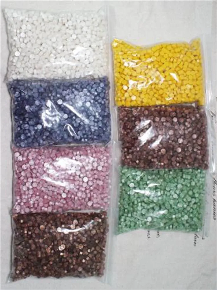 200 шт./лот Ретро Восьмиугольные штампованные восковые бусины печатные штампы для