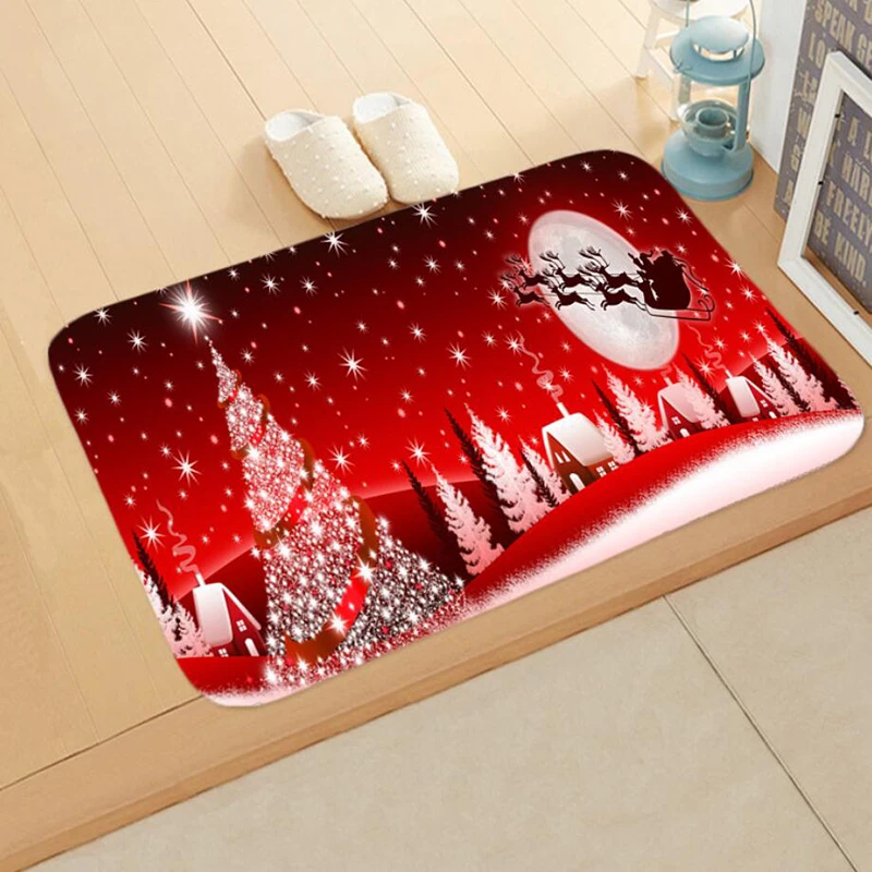 40*60 см принт с рождественским оленем ковер добро пожаловать коврики в ванную