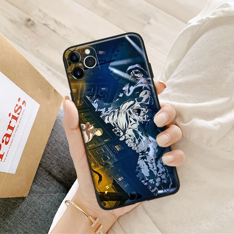 attack on titan season 4 anime silicone phone case for iphone se 6 6s 7 8 plus x xr xs 11 12 mini pro max glass cover shell free global shipping