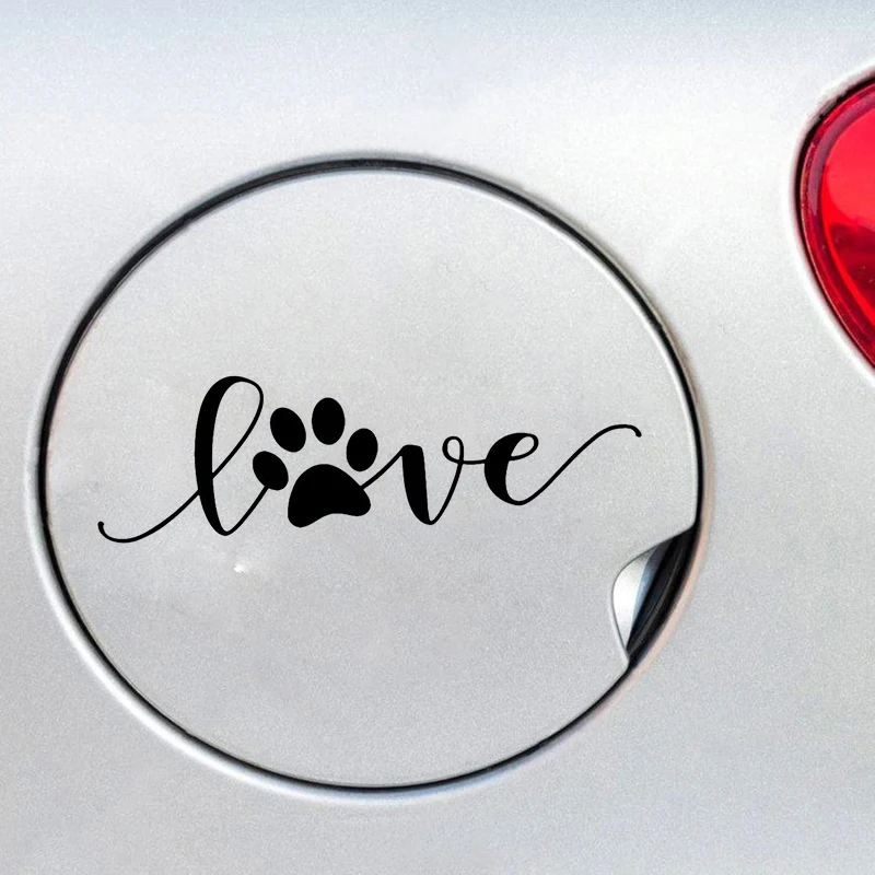 

Car Stickers Love Dog Footprints Automobile Carbon Fiber Vinyl Motorcycles Decoration Stickers and Decals 12.7CM*3.9CM