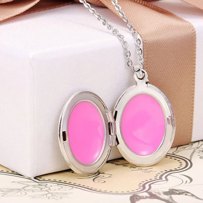 Stainless Steel Openable Keepsake Jewelry Round Shape Photo Frame Locket Real Pendant Necklace For he or she girl XMAS GIFT |