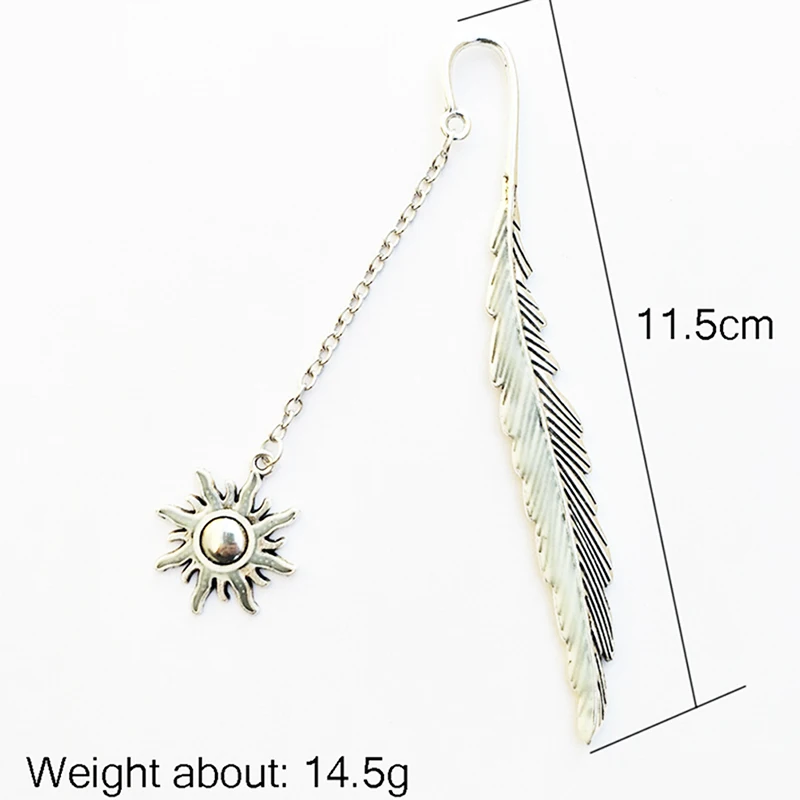 

Luminous Sun Bookmark Label Read Maker Feather Bookmark Stationery Copper Bookmarks Creative Gift Bookmarks For Books