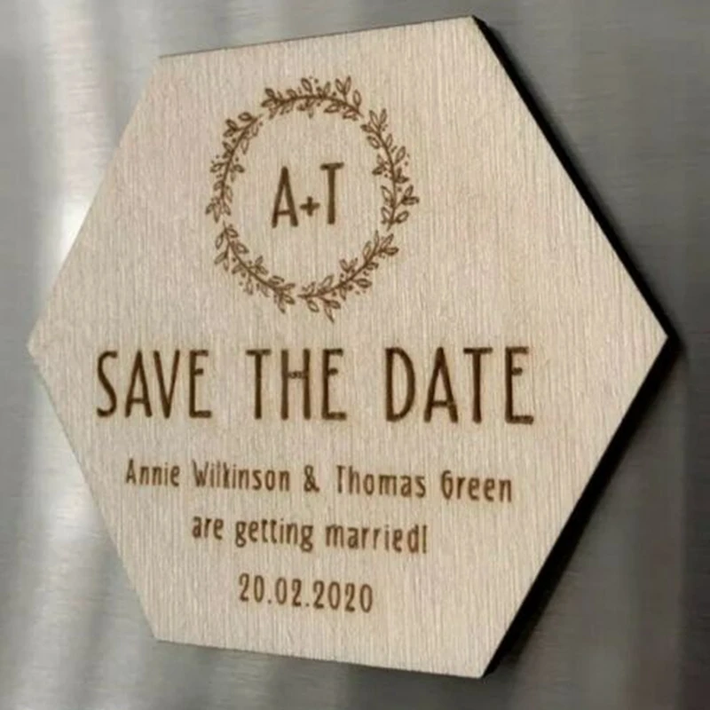 Свадебные магниты на заказ с гравировкой холодильник сохраняйте дату свадебные