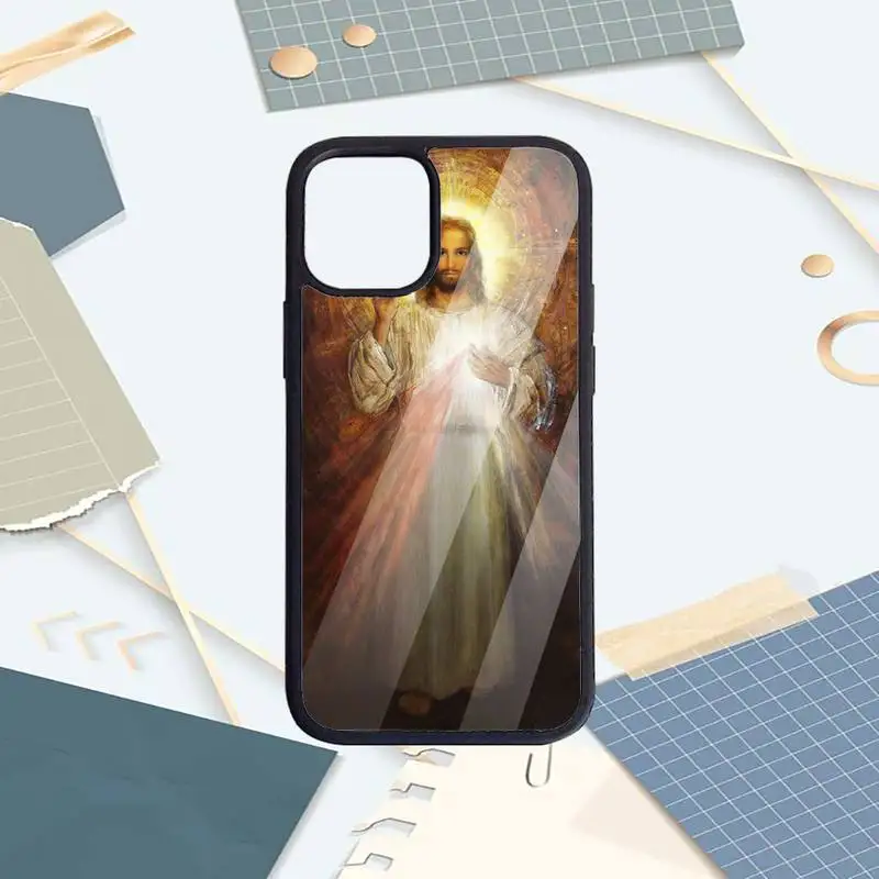 

Divine Mercy Jesus Phone Case PC for iPhone 11 12 pro XS MAX 8 7 6 6S Plus X 5S SE 2020 XR Luxury brand shell funda