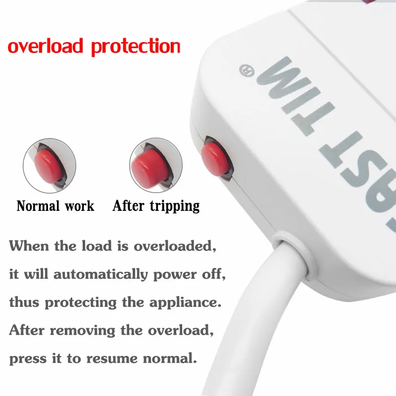 multifunctional intelligent platoon lightning protection overload protection tow wire board 4usb 3 2a fast charger 1 5m cable free global shipping