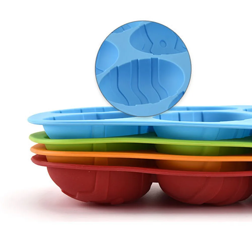 

6 Cavity Easter Egg Shaped Silicone Chocolate Mold DIY Baking Cake Mold Random Color Delivery