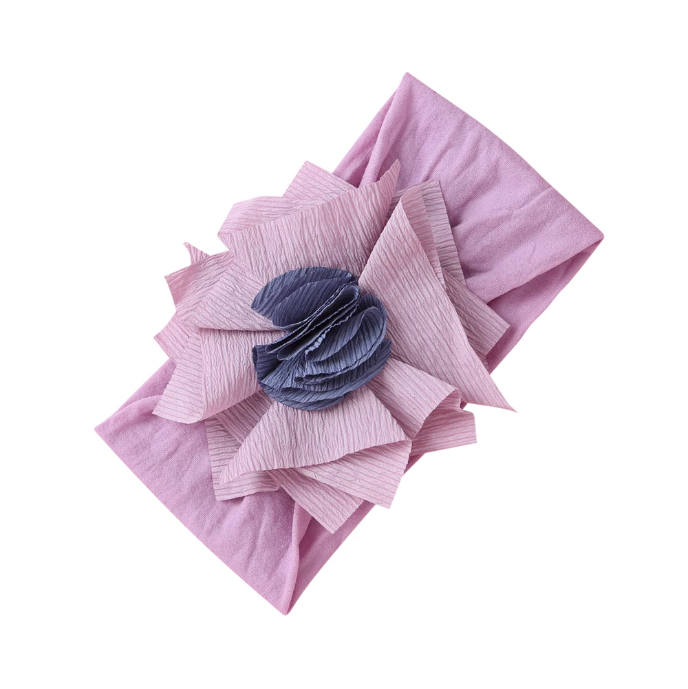 Diadema el&aacute;stica de nailon para ni&ntilde;a, diadema de flores para reci&eacute;n nacido, accesorios para el cabello-2
