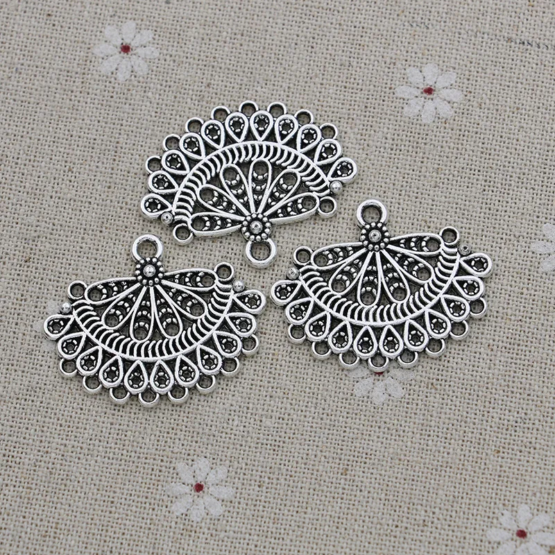 JAKONGO 4 шт. овальный с посеребрением под старину 1-8 Соединитель цветочным узором