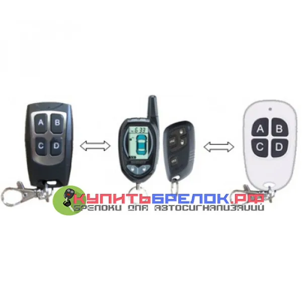 Пульт 2 в 1 для Sheriff ZX-925 автосигнализации ZX-900 ZX-910 APS-75(SHTR 94) и совместимых моделей |