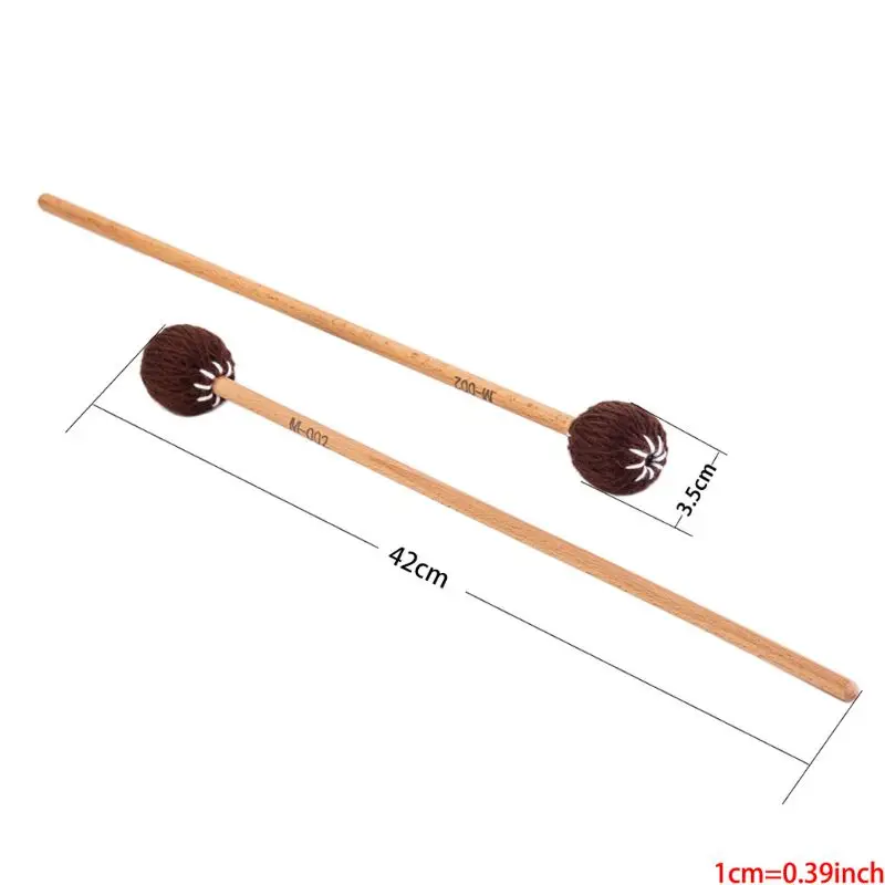 

Marimba Mallets, Uspacific 1 Pair Medium Hard Yarn With Beech Handle