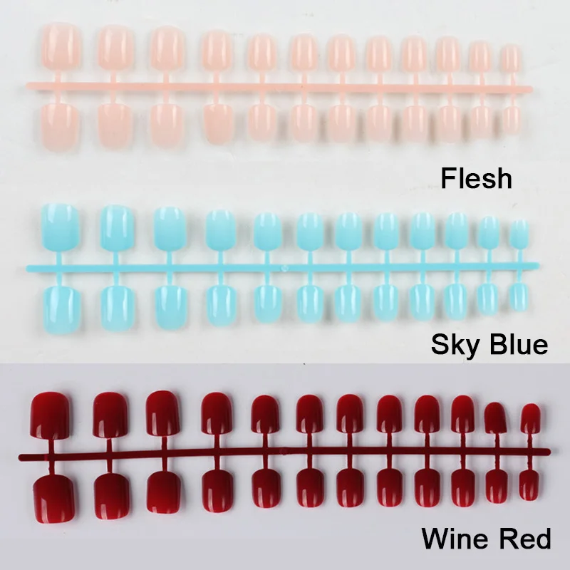 24 шт. акриловые накладные ногти 10 цветов | Красота и здоровье