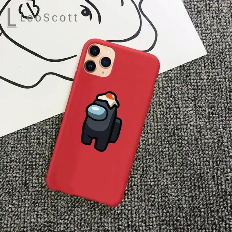 

Among Us Impostor crewmates design Phone Case Candy Color for iPhone 11 12 mini pro XS MAX 8 7 6 6S Plus X 5S SE 2020 XR